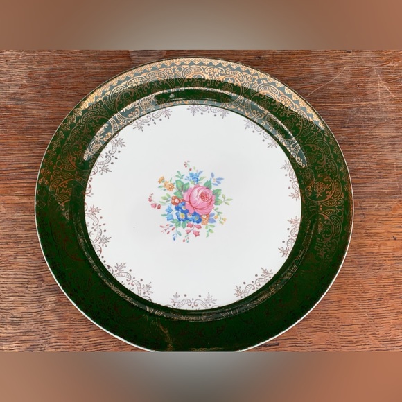 1920s Vintage TAYLOR SMITH USA 22K Gold Trim 10” Dinner Plate Replacement - Picture 2 of 16